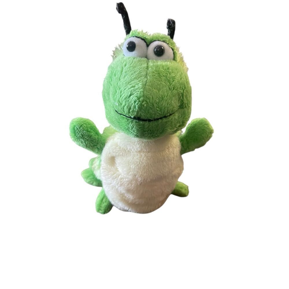 GANZ Cheektowaga Green White Webkinz Caterpillar Stuffed Animal Plush Toy